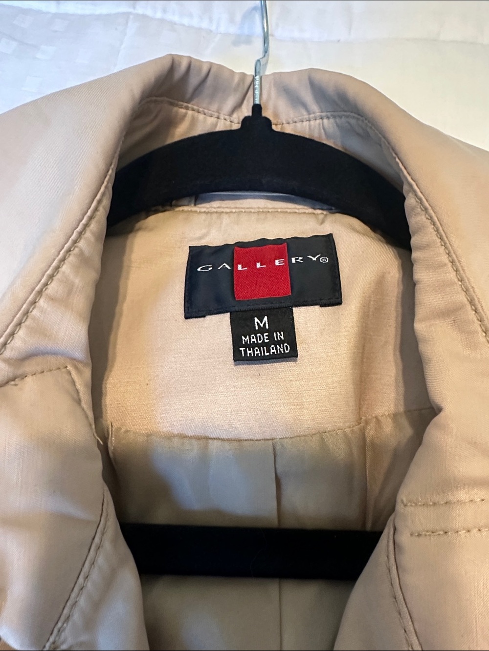 Women’s Styled Beige Trench Coat - Classic Double-Breasted Trench - Picture 4 of 13